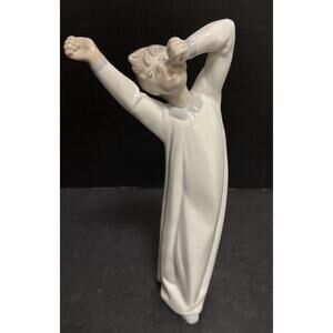 Lladro Yawning Boy Awakening Porcelain Figurine Retired Spain 1970’s